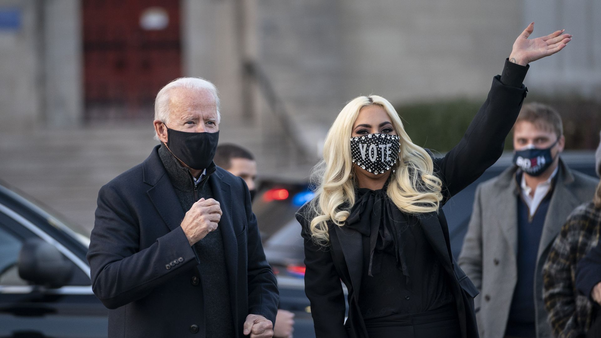 Joe Biden with Lady Gaga