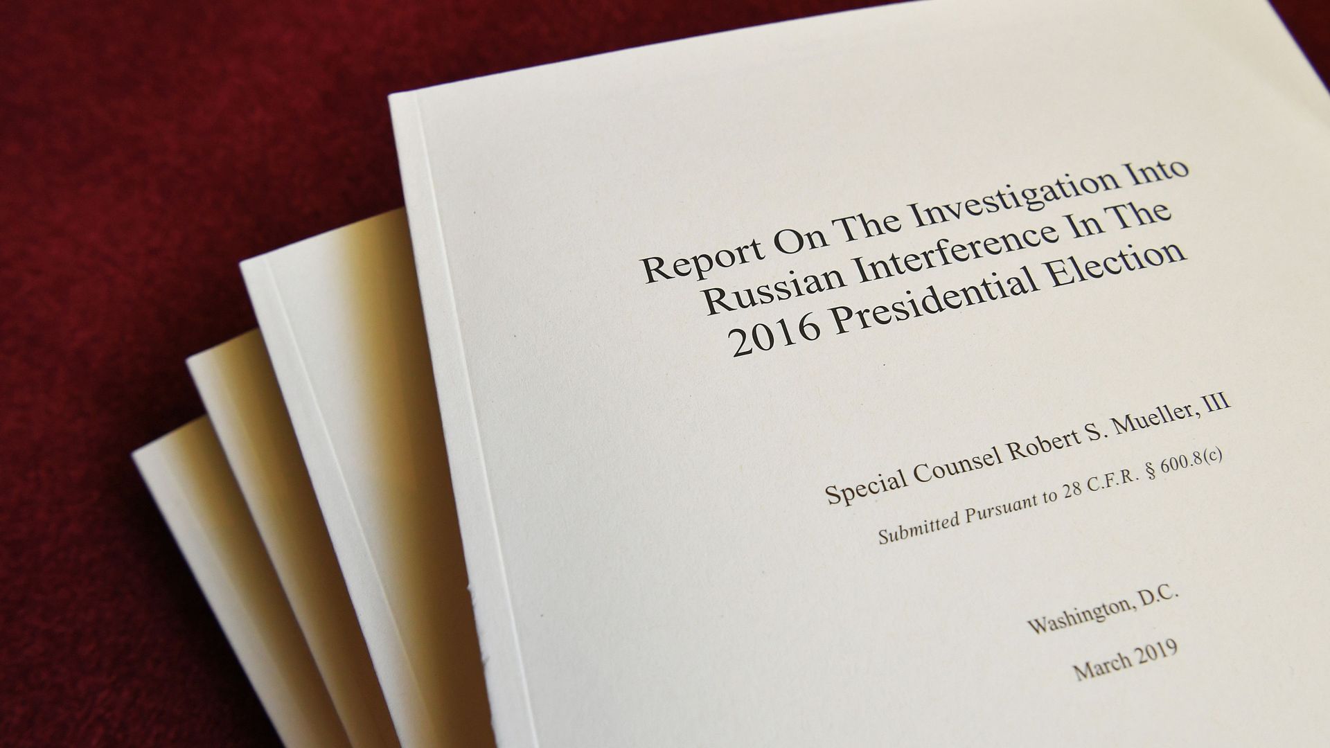Copy of the redacted Mueller report