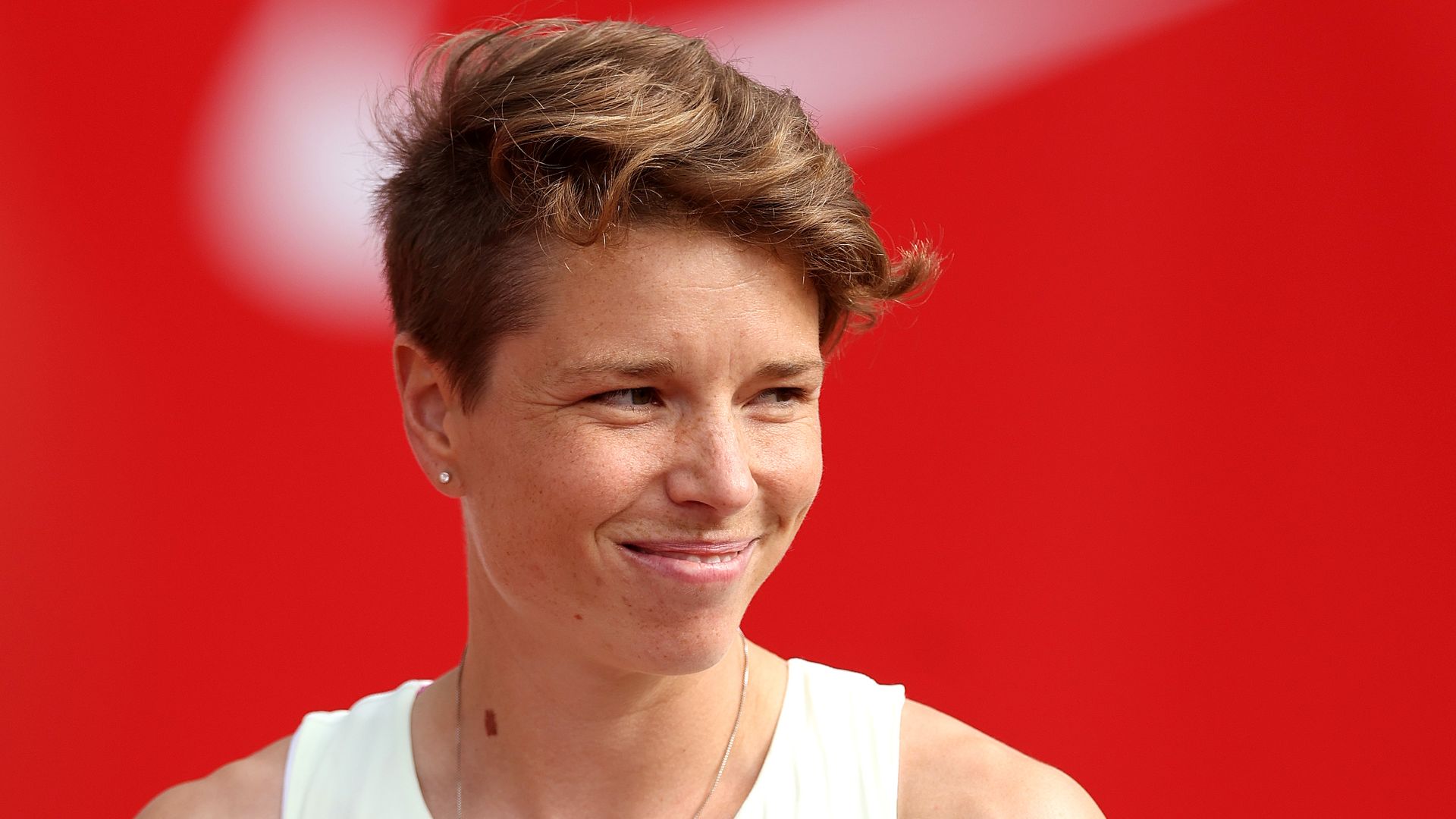 EUGENE, OREGON - JUNE 27: Nikki Hiltz looks on ahead of competing in the first round of the women's 1500 meters on Day Seven of the 2024 U.S. Olympic Team Track & Field Trials at Hayward Field on June 27, 2024 in Eugene, Oregon.