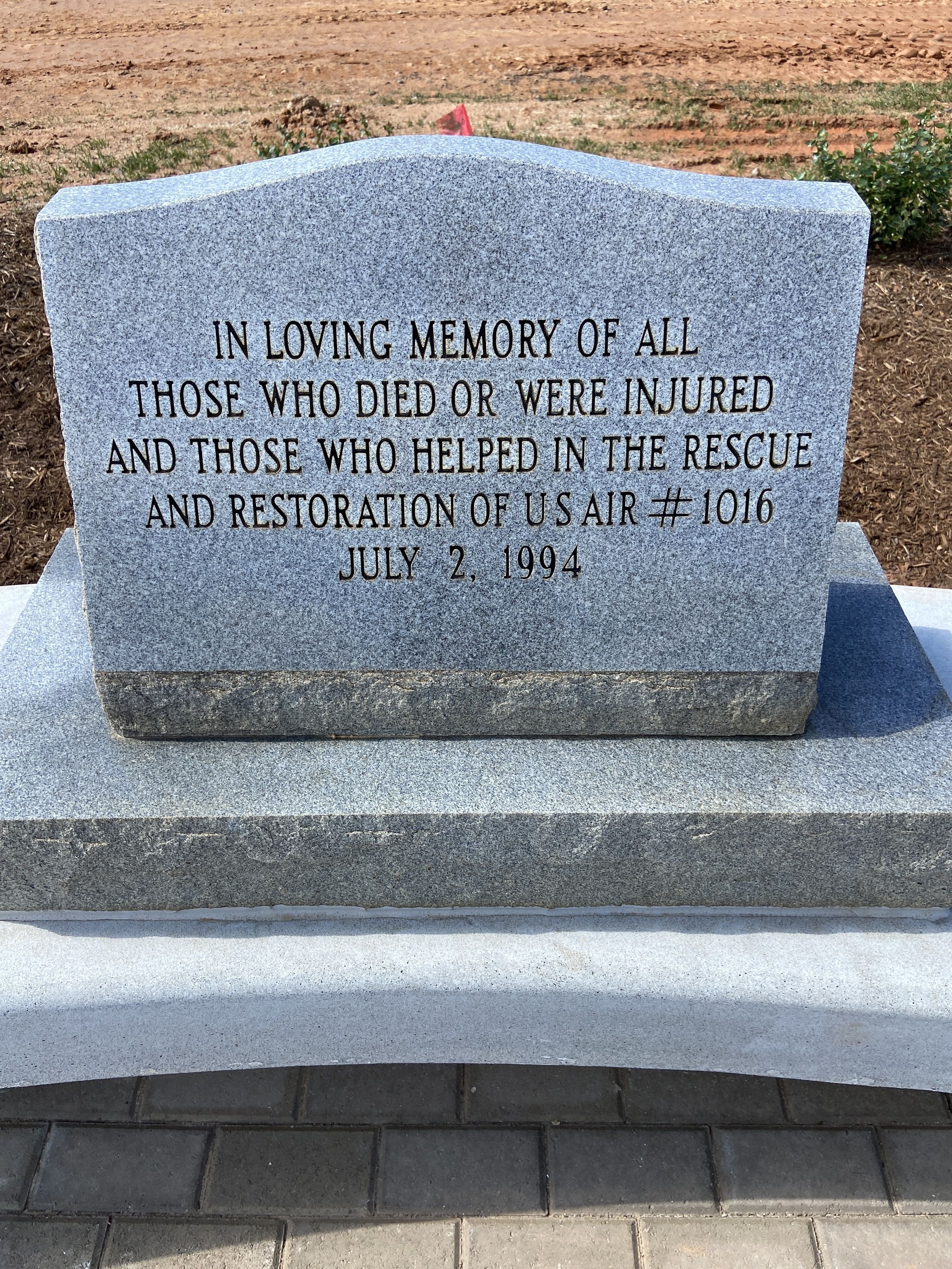 Memorial at the airport overlook.