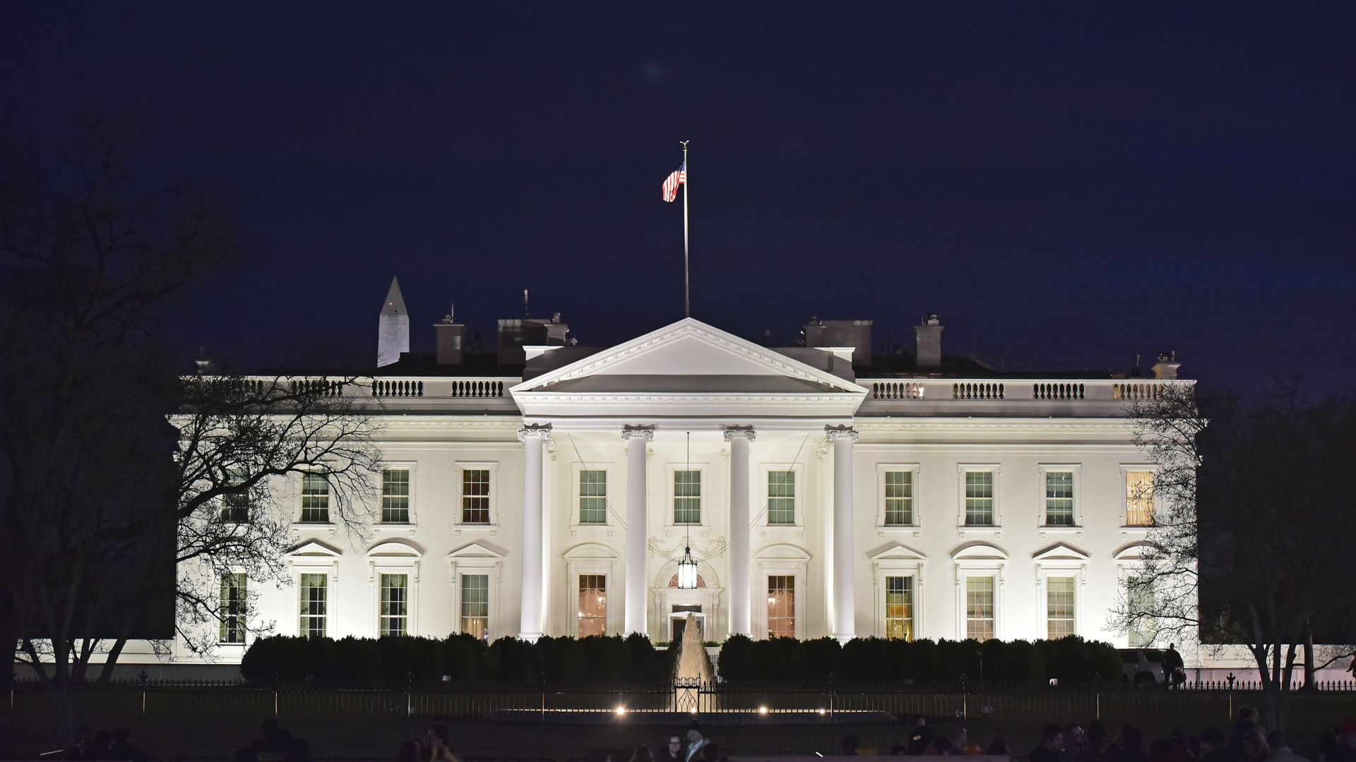 The White House at nighttime