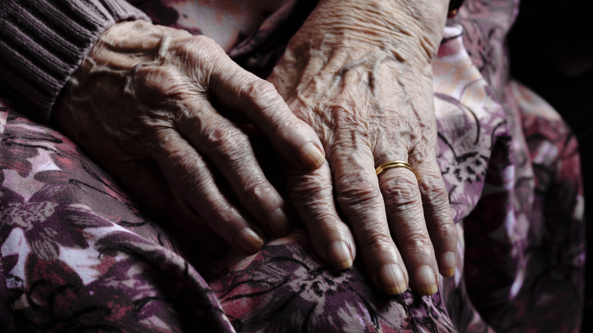 Hands of an older lady