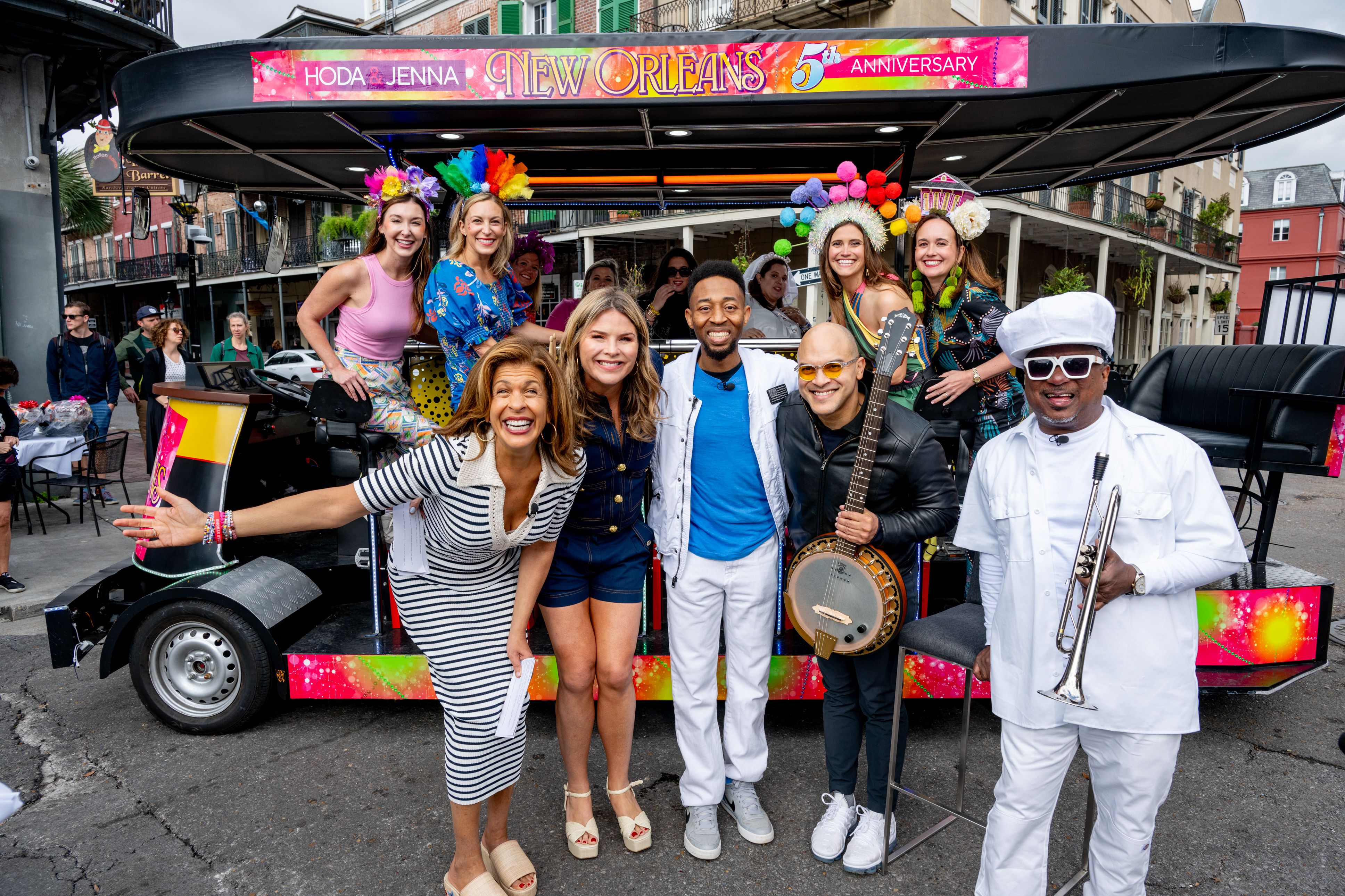 Hoda and Jenna with Kermit Ruffins, Irvin Mayfield and Jamal Batiste