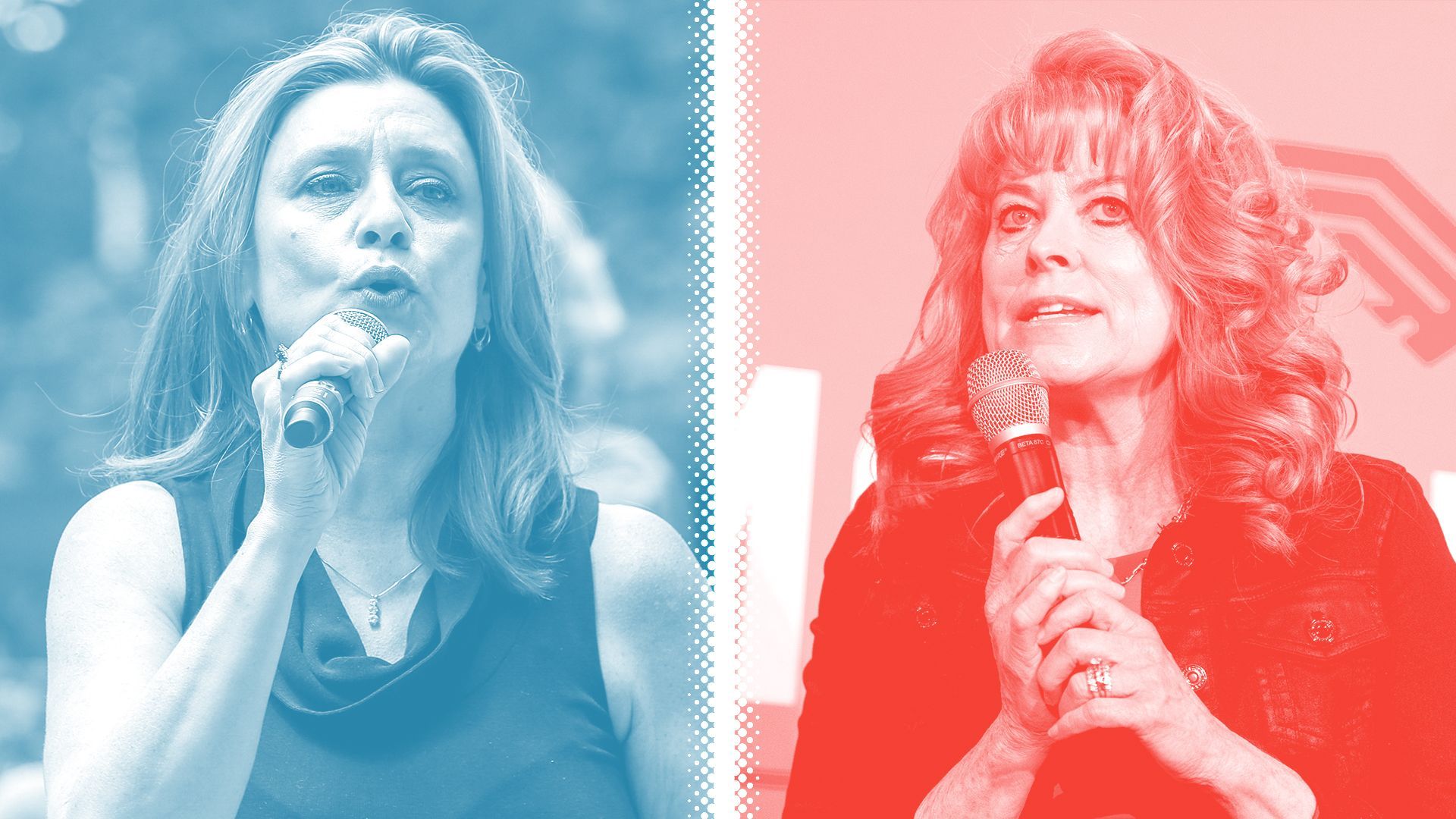 Photo illustration of Erin McClelland and Stacy Garrity.