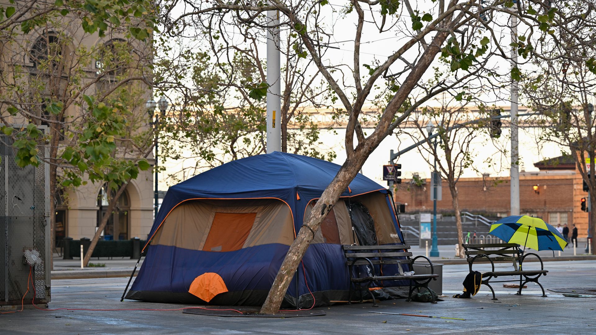 tent on the street