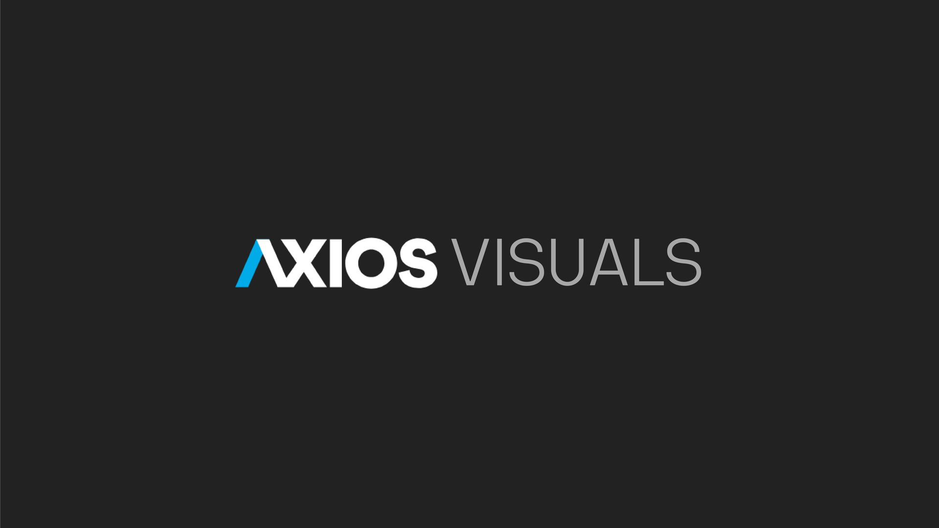 The text "Axios Visuals" on a dark gray background.