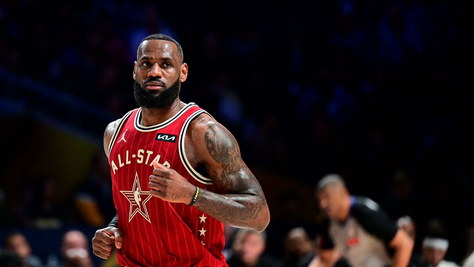 LeBron James #23 of the Western Conference during the 2024 NBA All Star Game on Sunday February 18th, 2024. 
