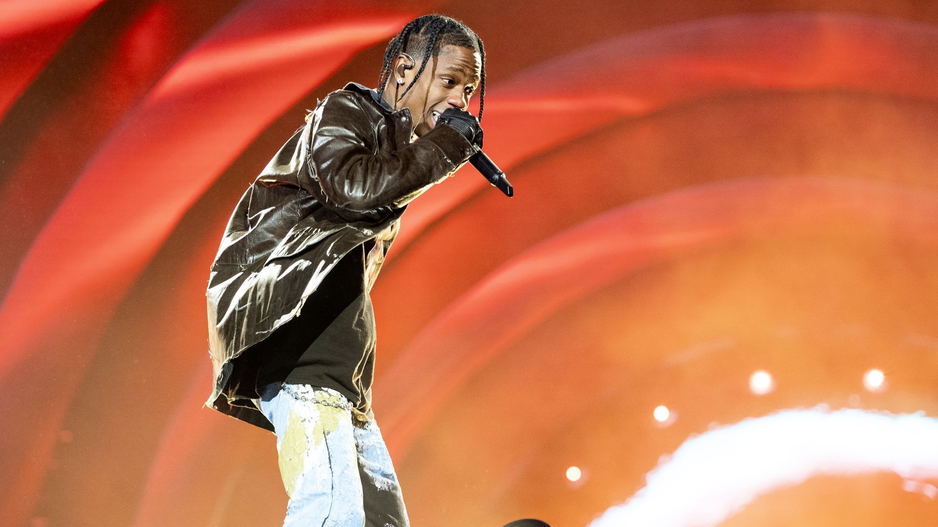 Travis Scott performs at the 2021 Astroworld Festival in Houston, Texas.