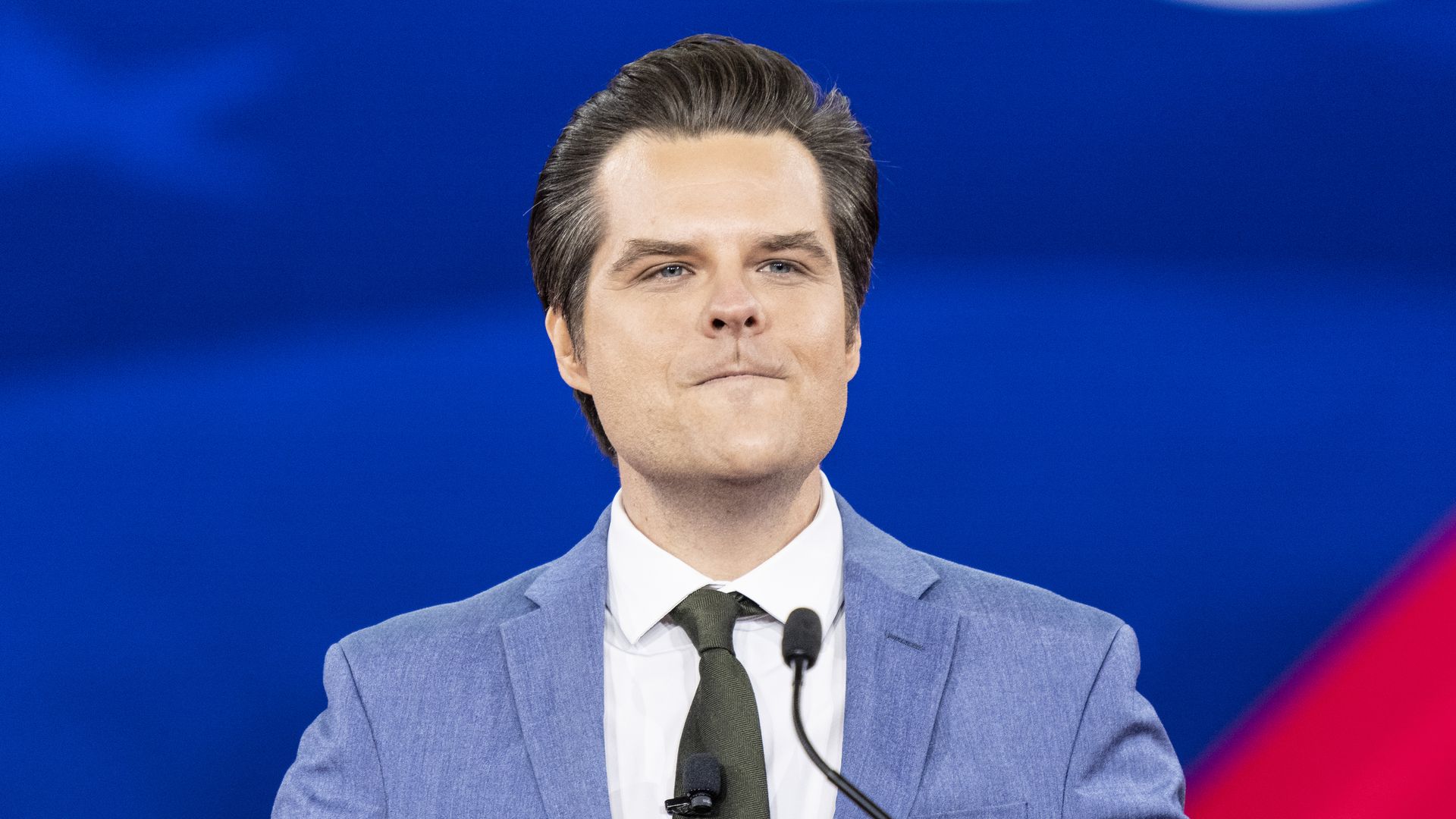 Congressman Matt Gaetz speaks during CPAC Texas 2022 conference at Hilton Anatole in Dallas, TX on August 6.