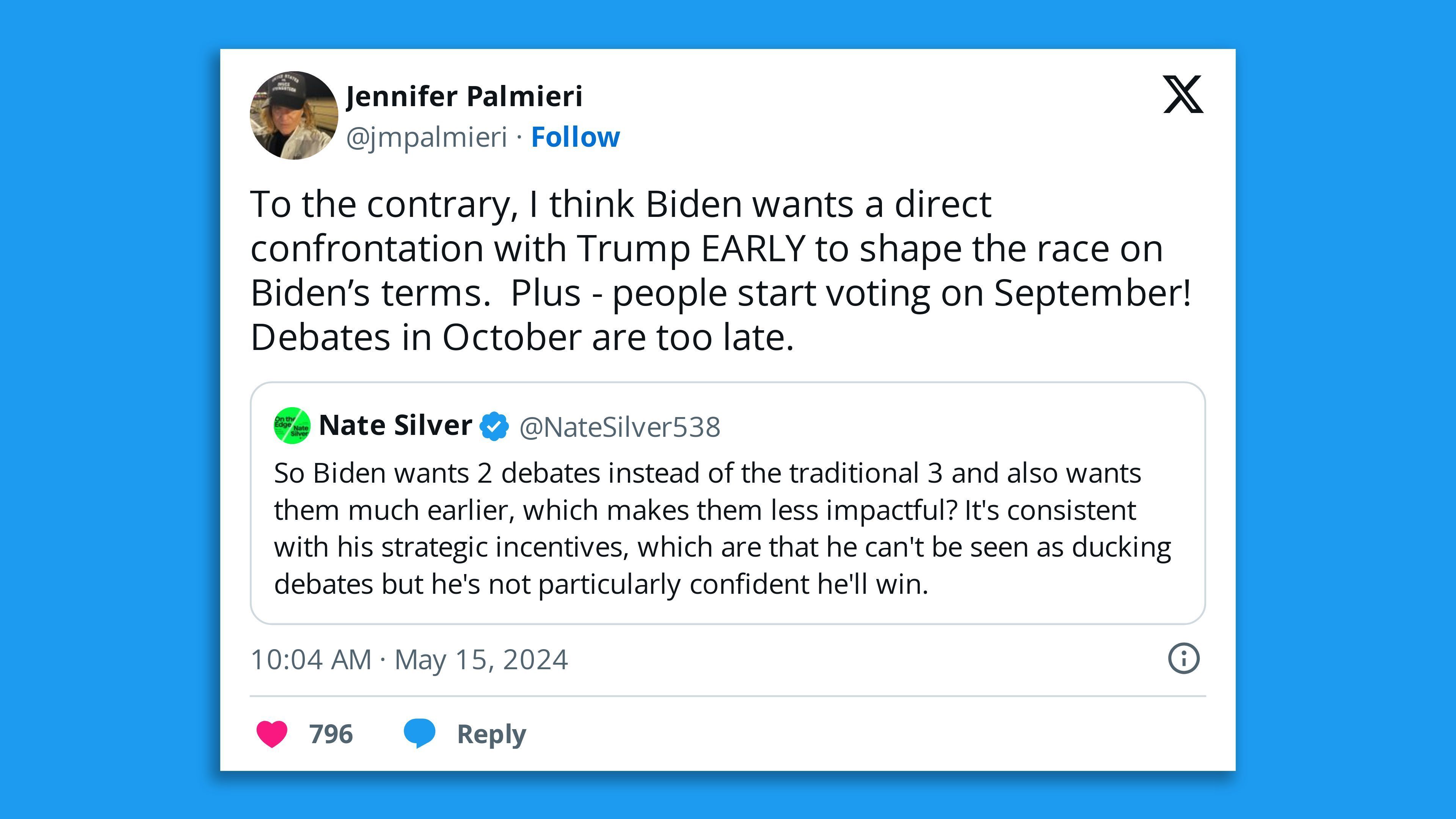 tweet on debates