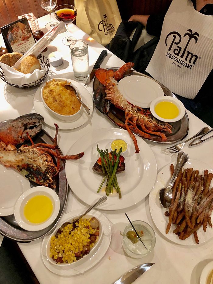 the palm lobster steak cocktails