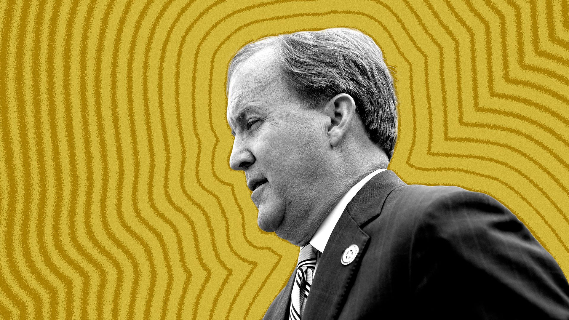 Photo Illustration of Attorney General Ken Paxton with lines radiating from him.