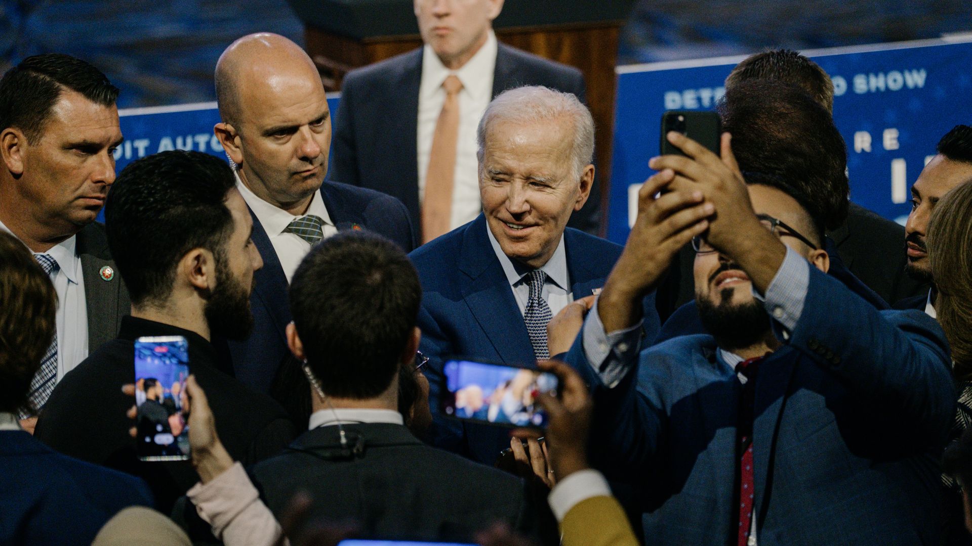 President Biden at the North American International Auto Show in Detroit on Sept. 14.
