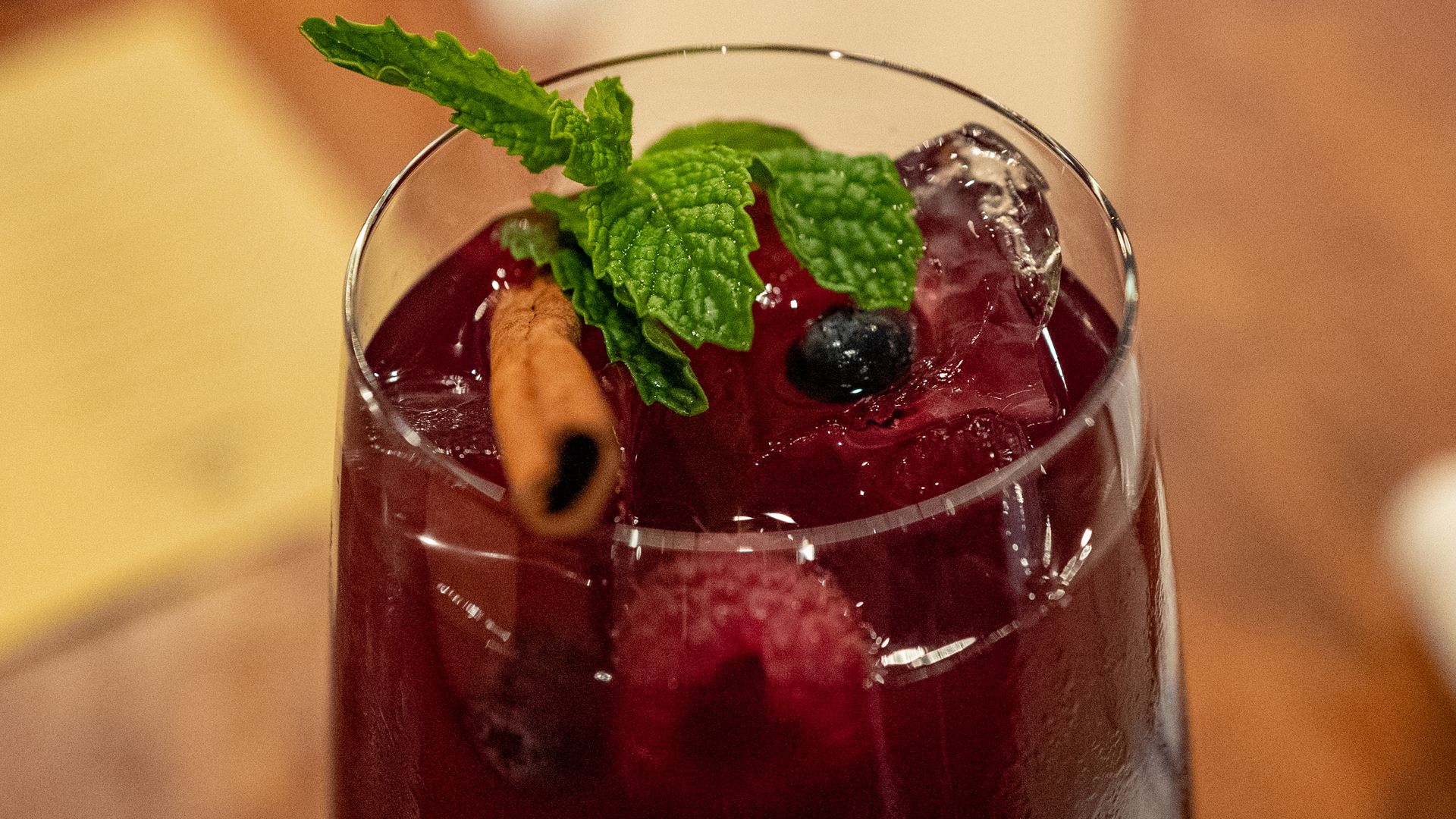 Glass of sangria.