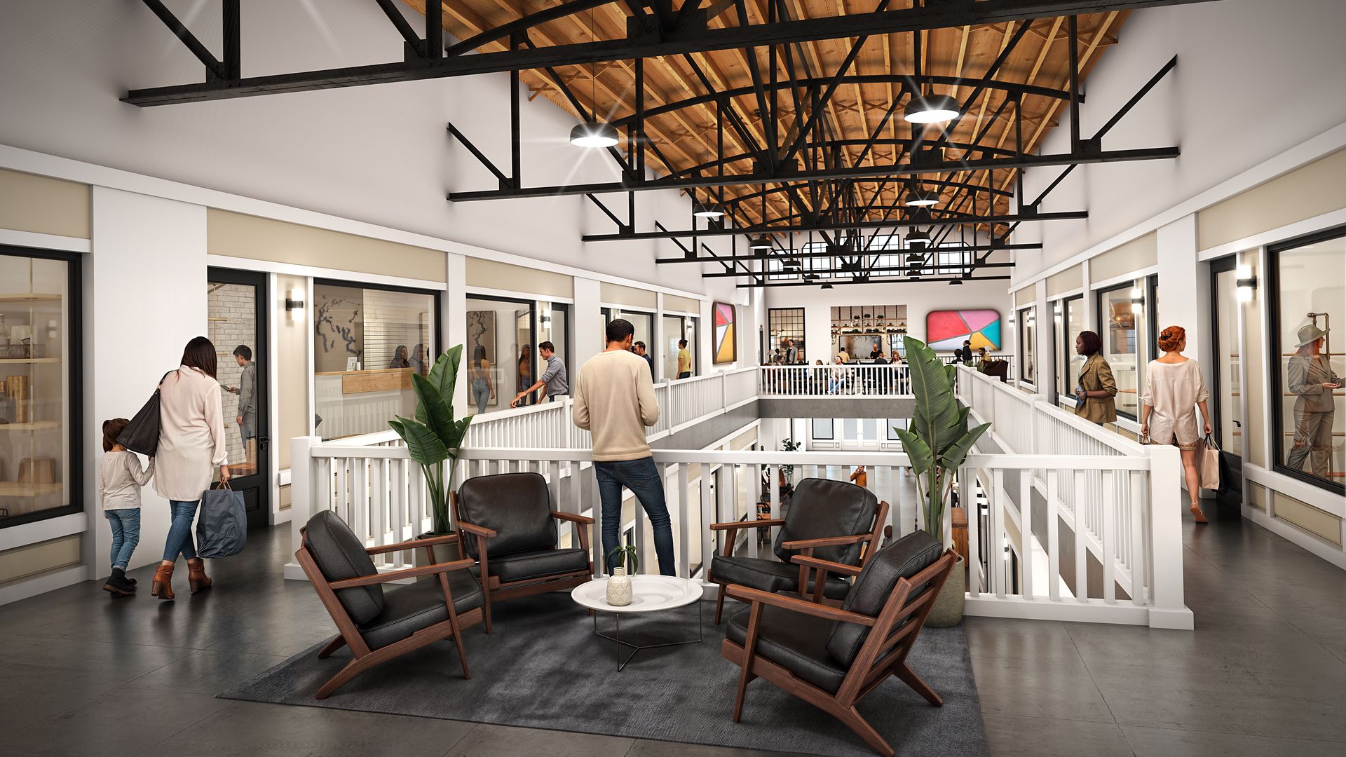 Rendering of shopping arcade