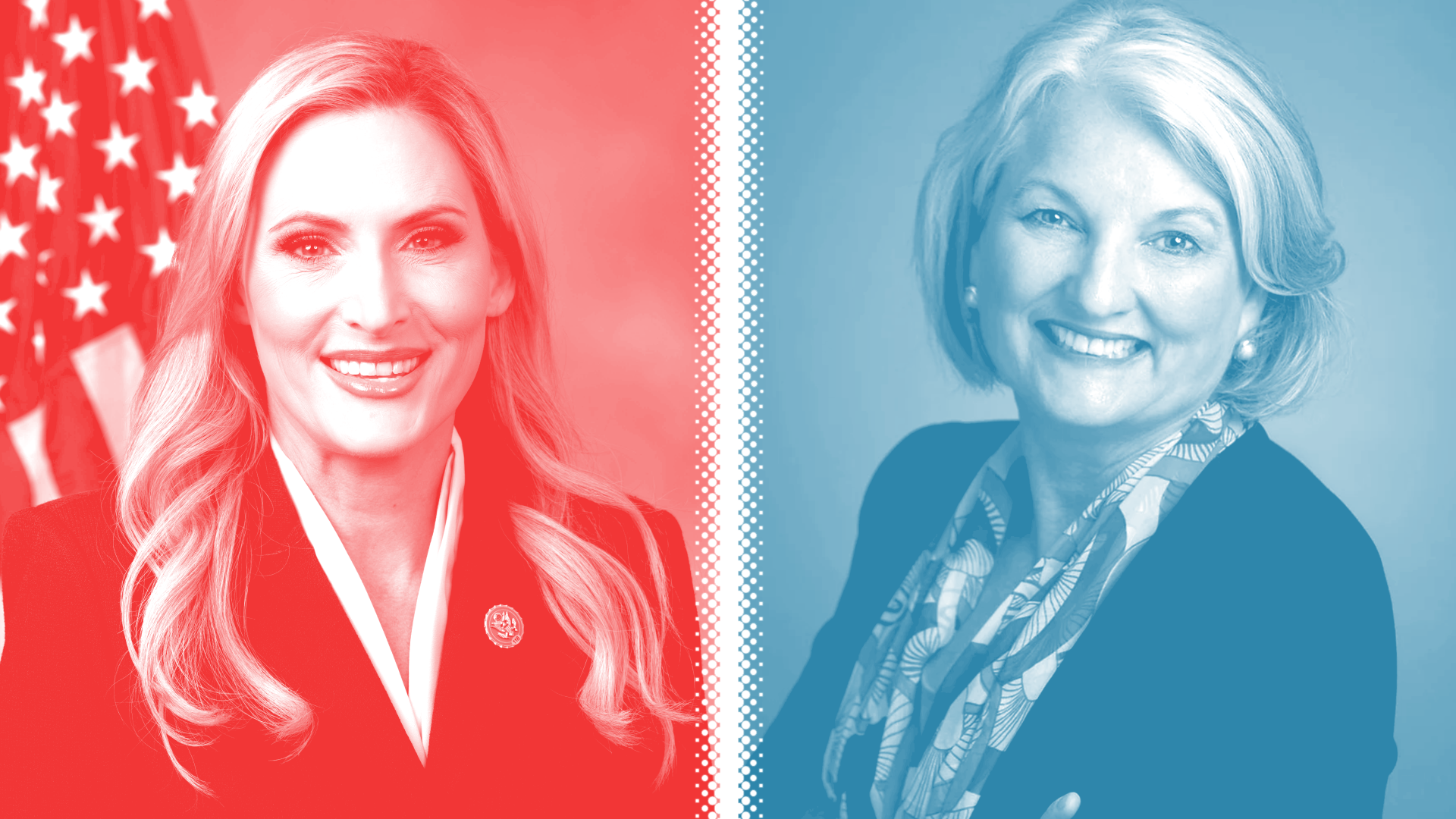 Photo illustration of Laurel Lee and Pat Kemp.