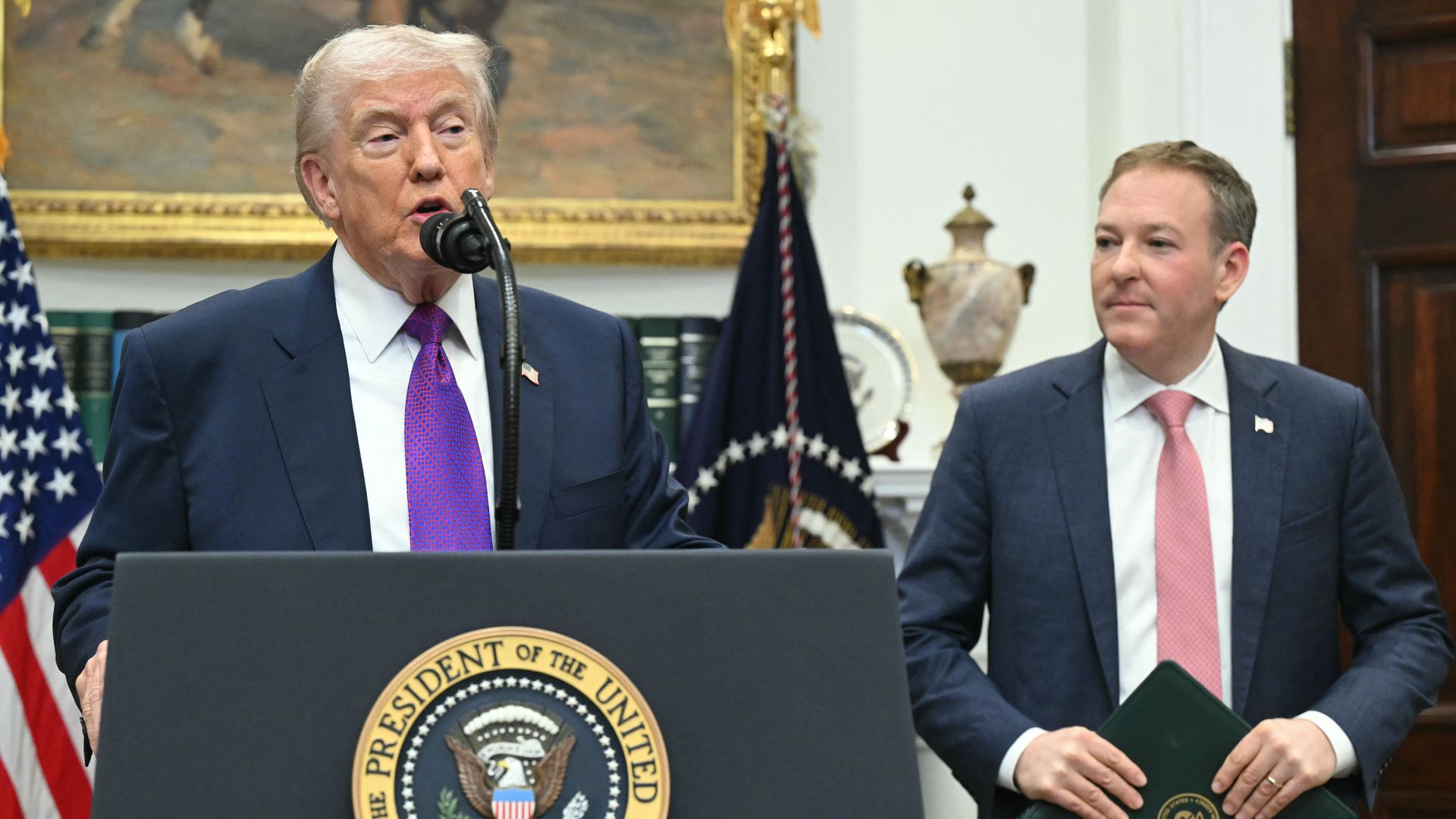 President Trump and EPA administrator Lee Zeldin at a White House event