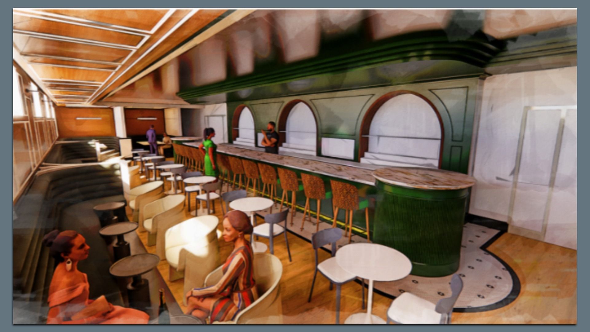 An illustration of a bar.