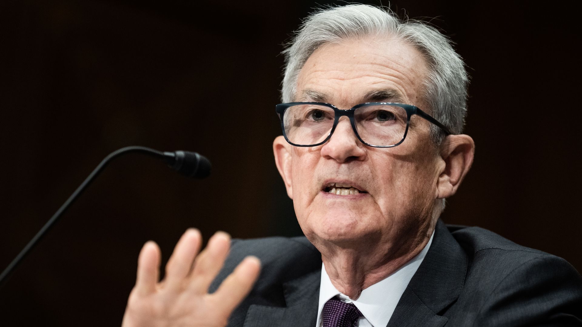 Fed chair Jerome Powell testifying in front of the U.S. Senate in June 2025.