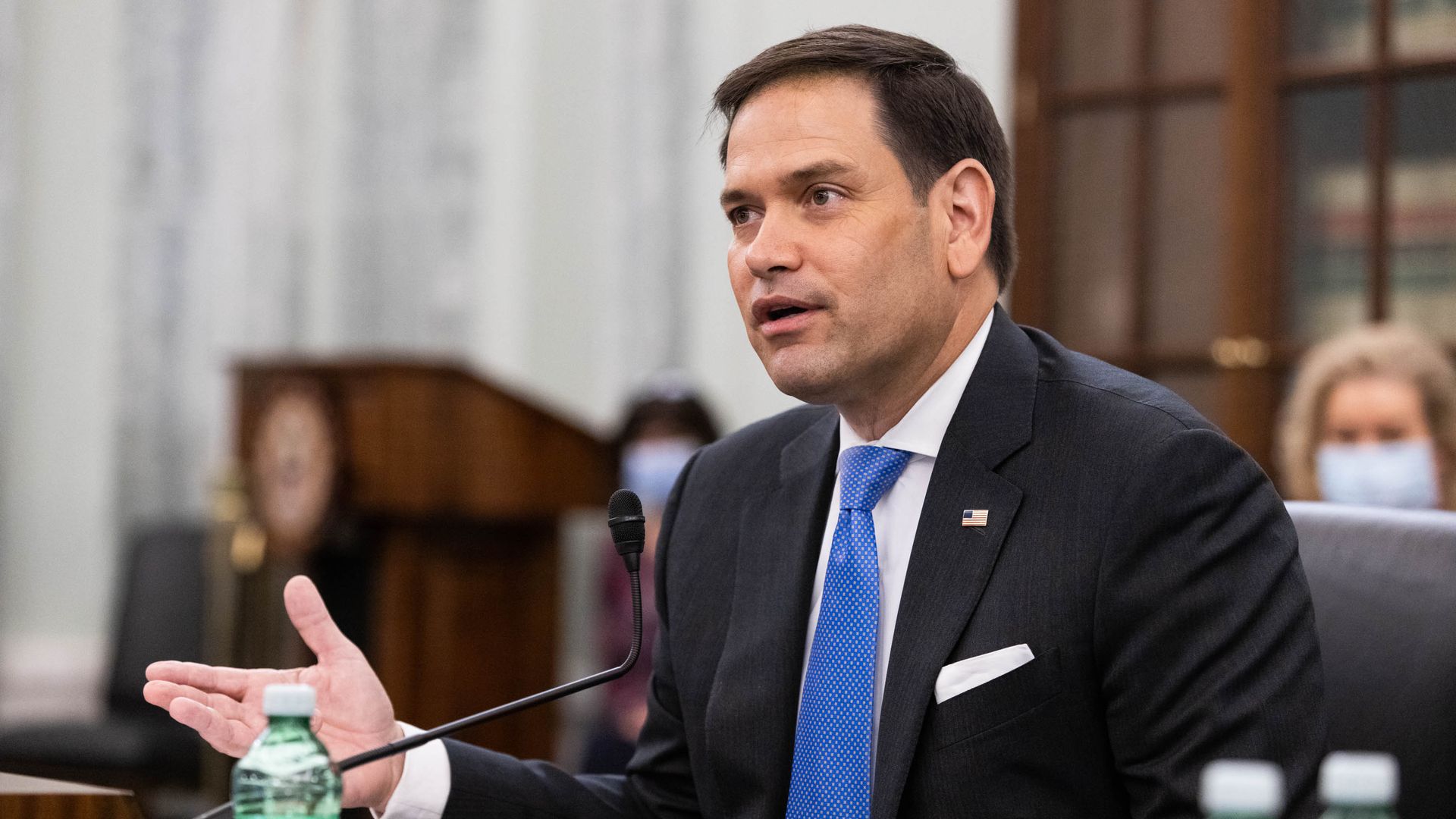 Senator Marco Rubio, R-FL, speaks during a Senate Commerce, Science, and Transportation Committee hearing 