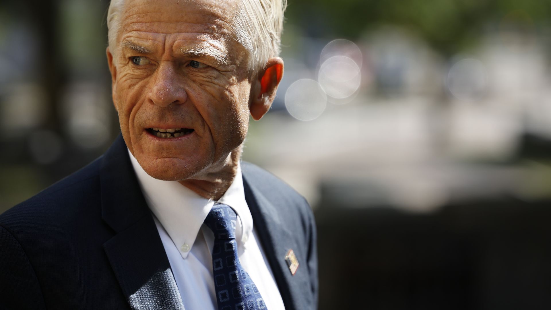 Photo of Peter Navarro looking to his right 