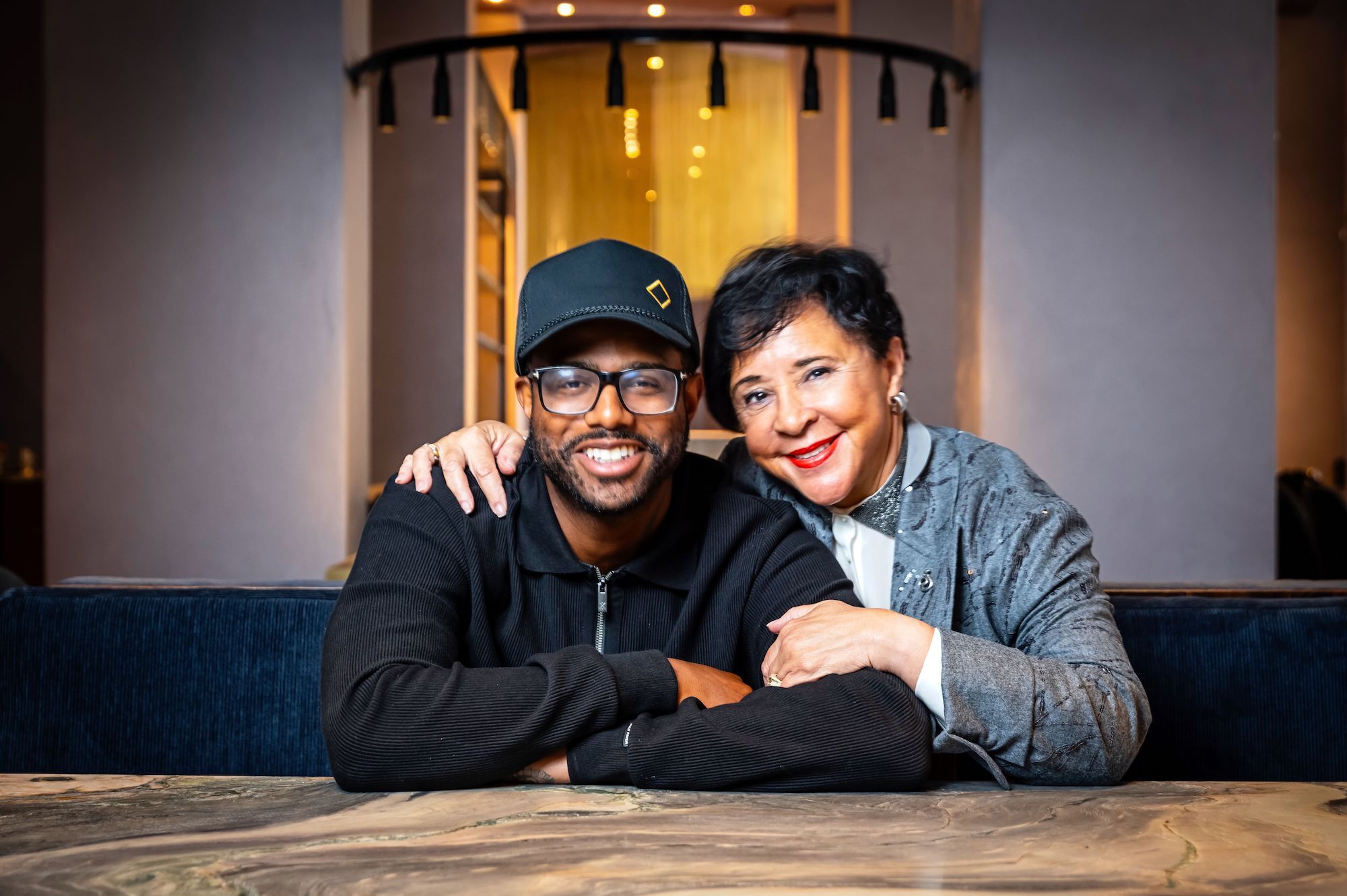 Kwame Onwuachi and Sheila Johnson