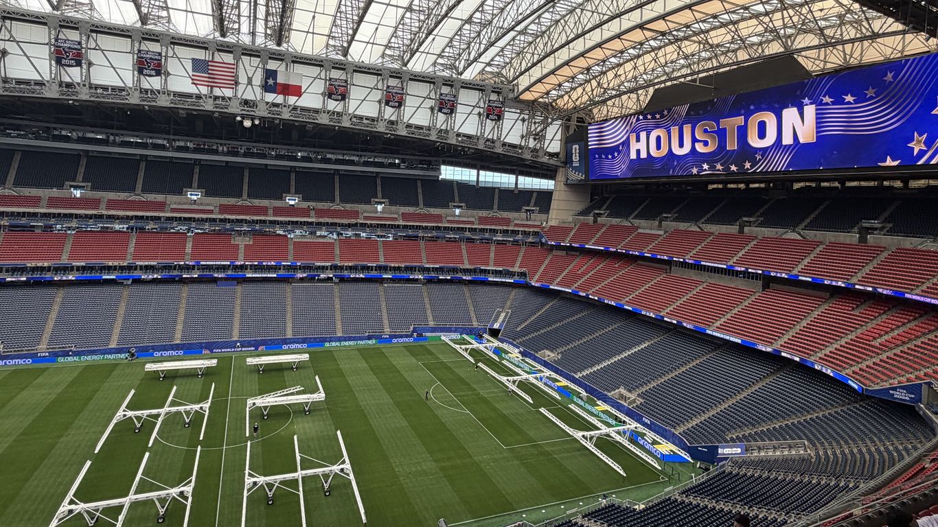 Inside Houston Stadium, all ready for the World Cup