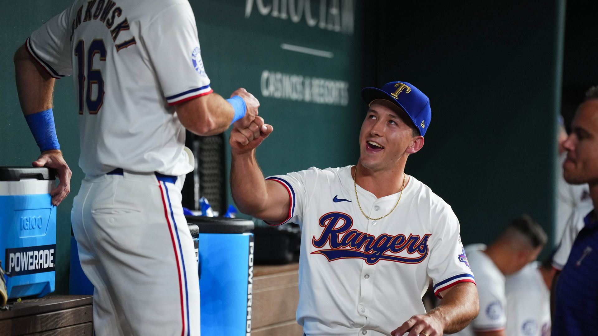 A photo of Texas Rangers rookie Wyatt Langford