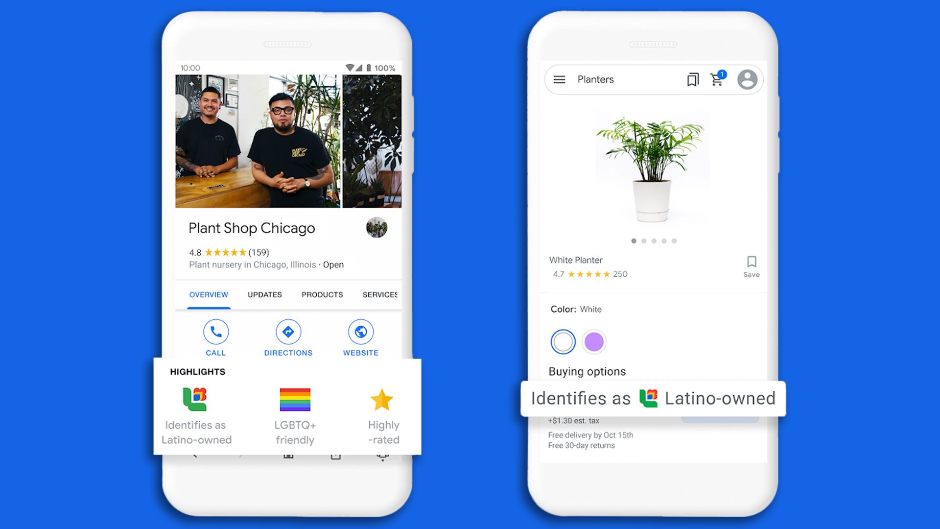 An example of the Latino-identified business from a Google search.