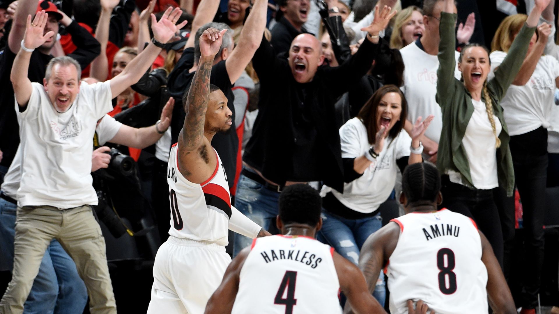 Damian Lillard after hitting the game-winner