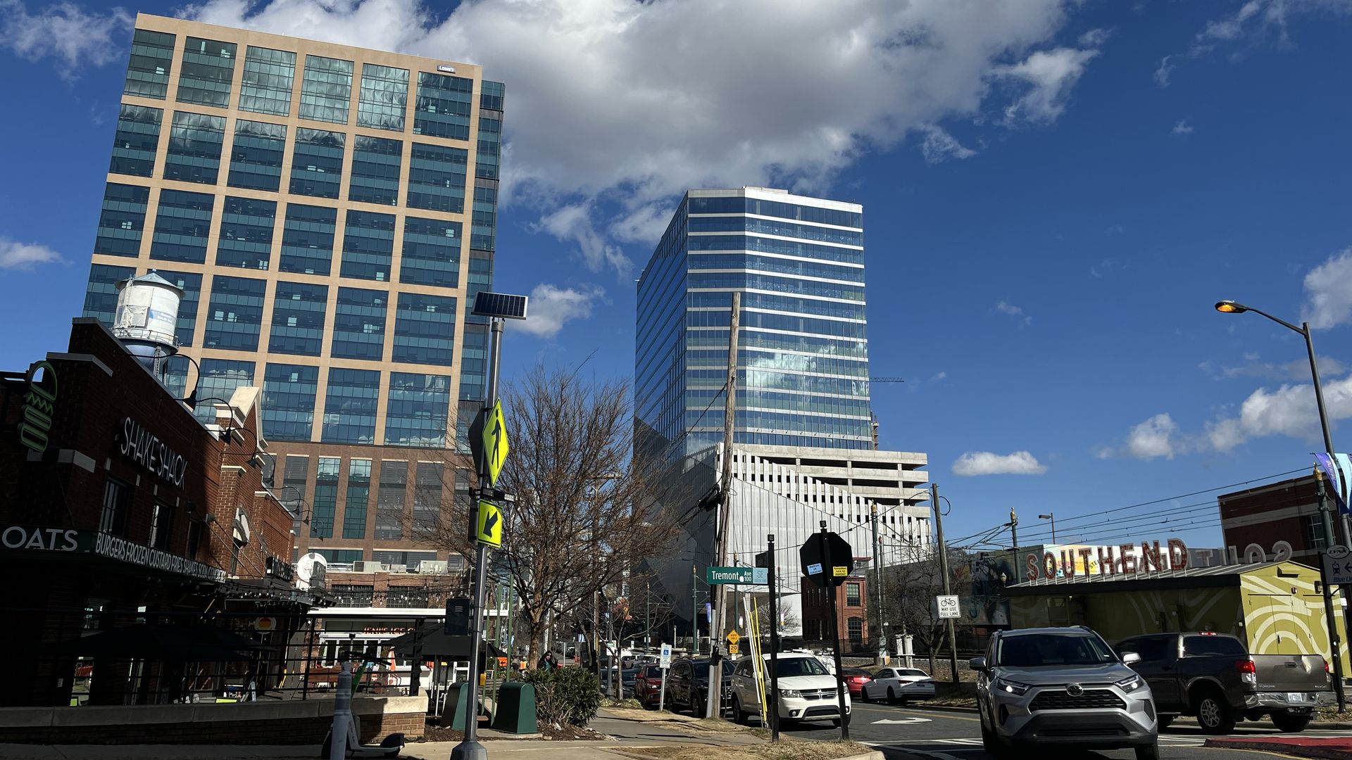 The view of 110 East in South End