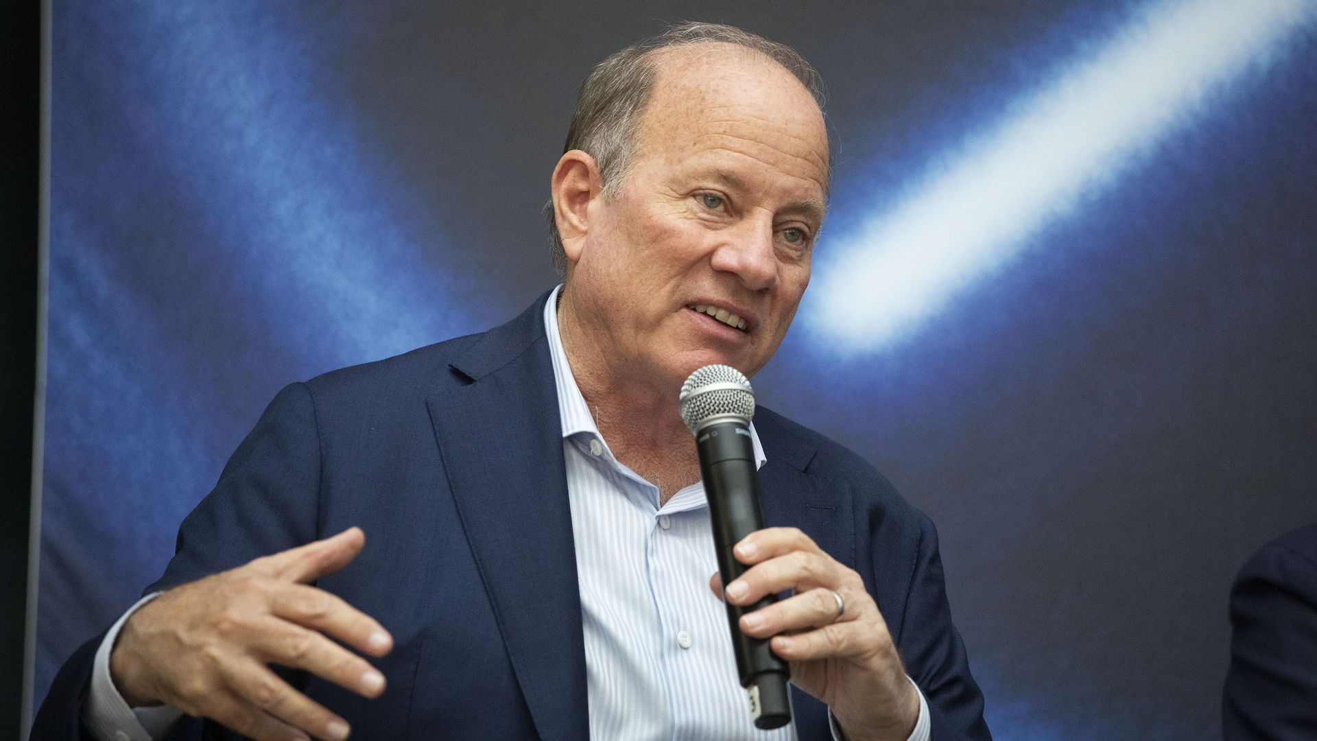 Mike Duggan speaks in September at a Ford Pro Accelerate event in Detroit.
