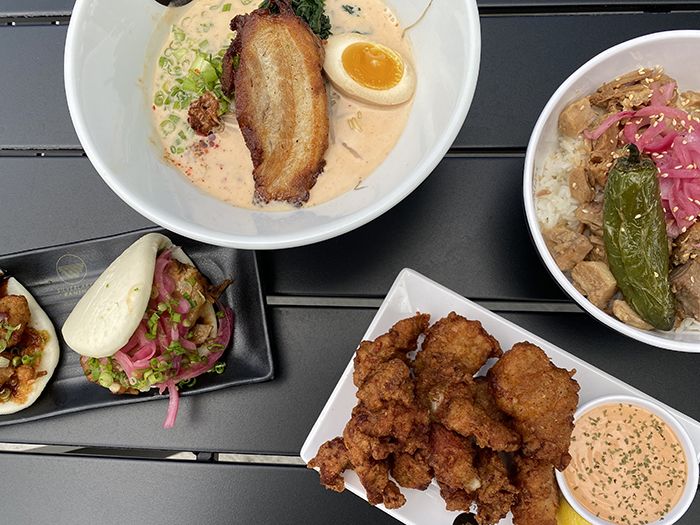 silverlake ramen south end food spread