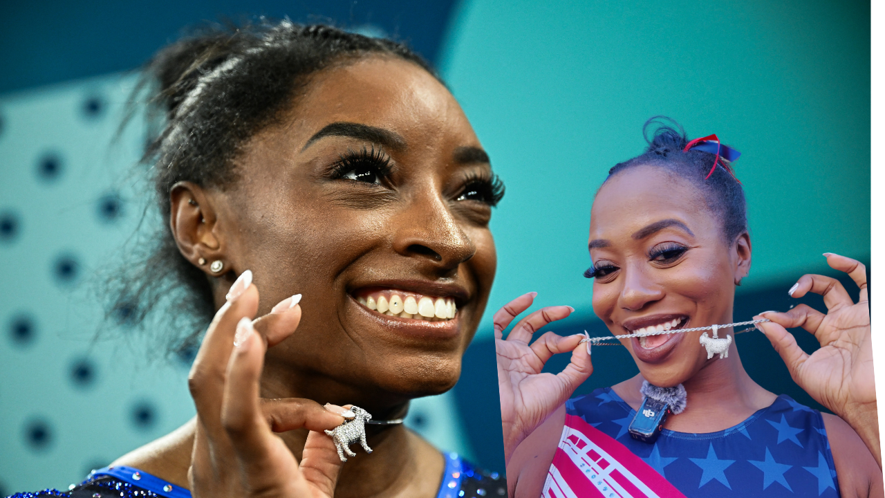 Simone Biles and Moyo Adeolu