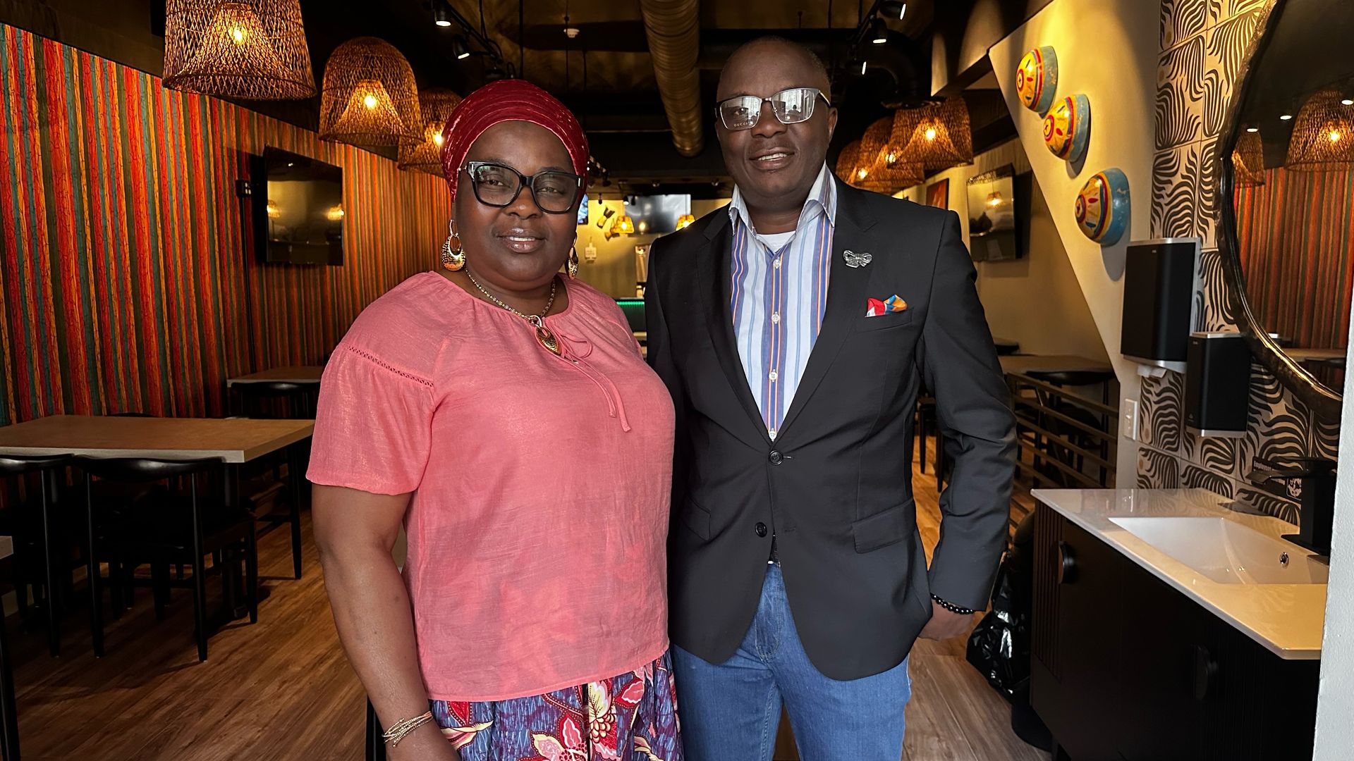 Stephen Oyelakin and Aisha Wahab 