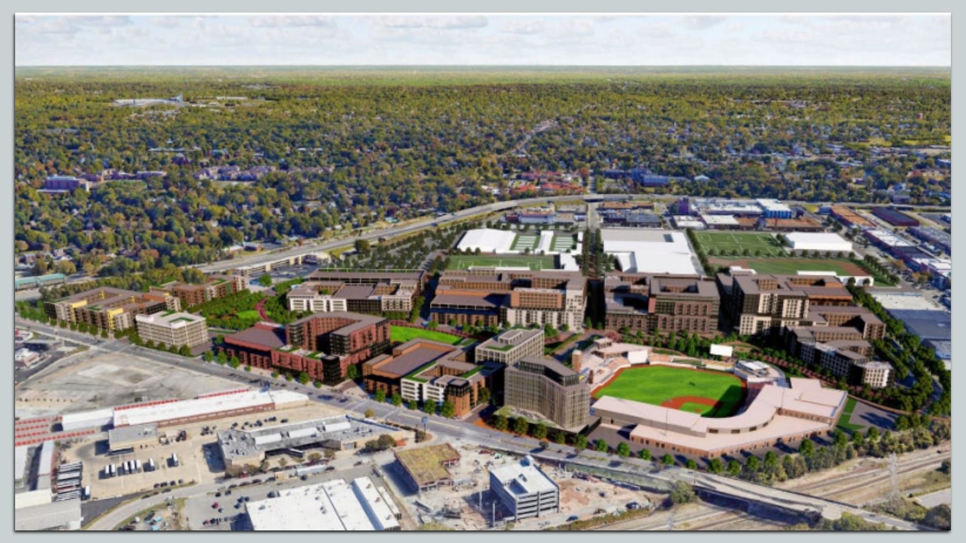 A rendering of the stadium / Diamond District